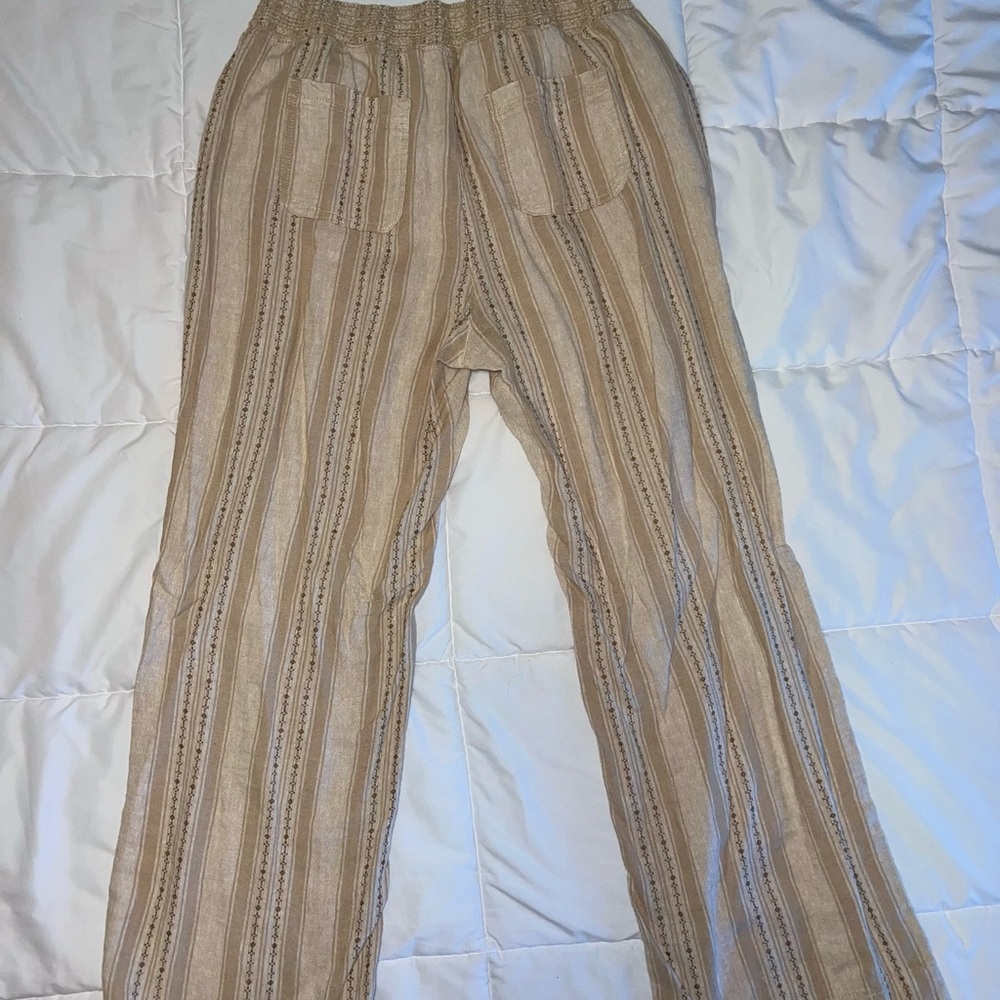 Mid Rise Boho Linen Style Pants - Picture 2 of 2